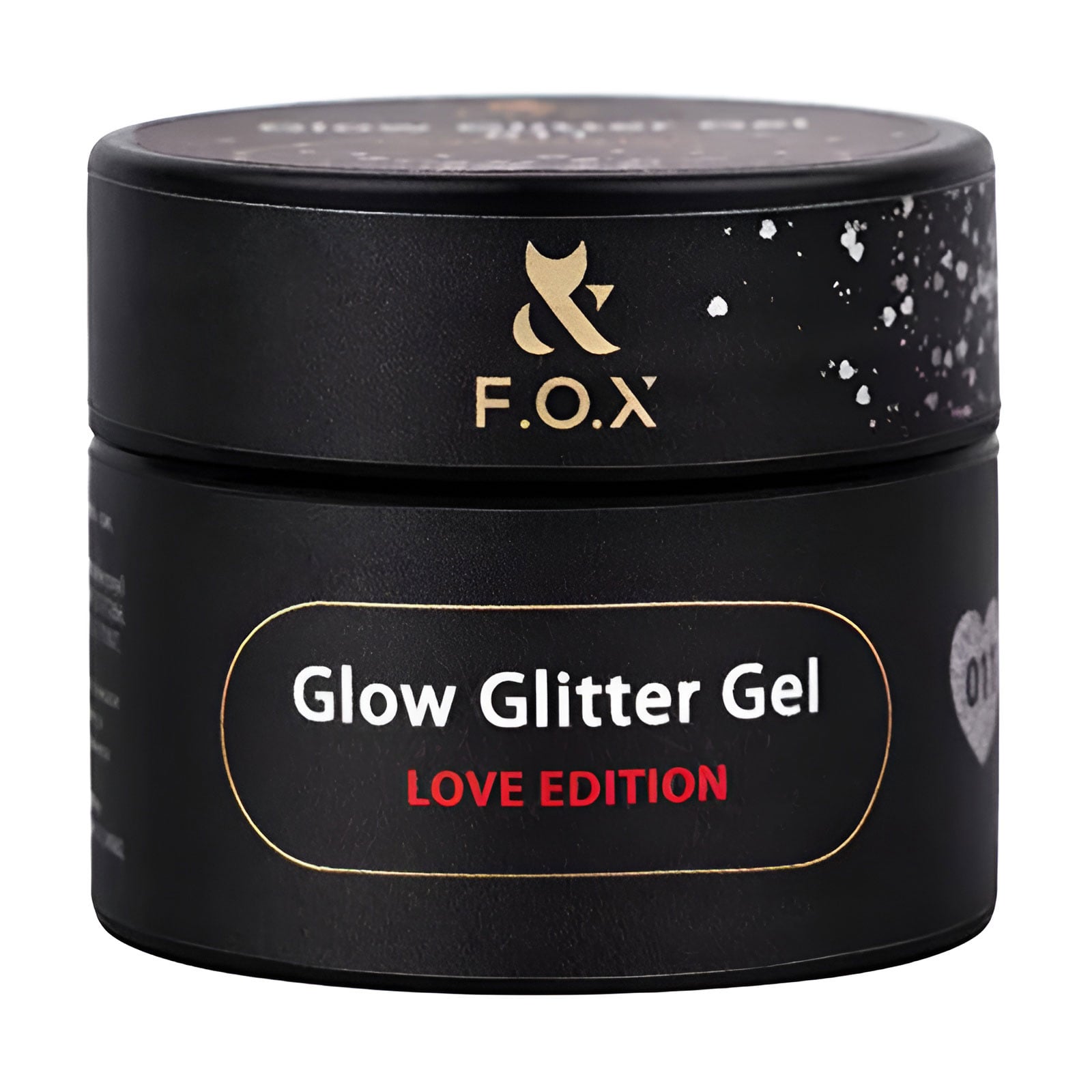 Глітер для дизайну нігтів F.O.X Glow Glitter Gel Love Edition 011, 5 мл